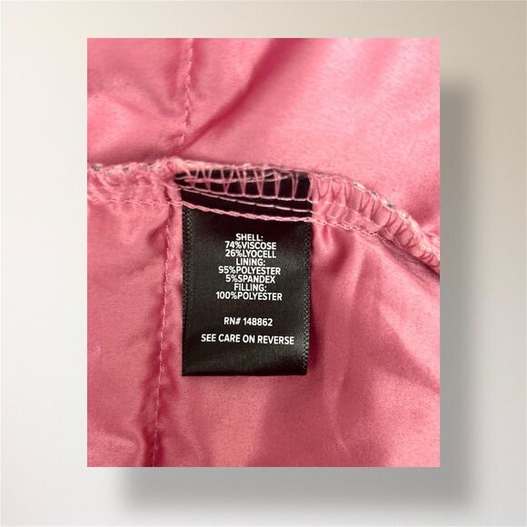 Torrid 3X Pink Medallion Quilted Open Jacket Lightweight Front Pockets Boho - Picture 6 of 7